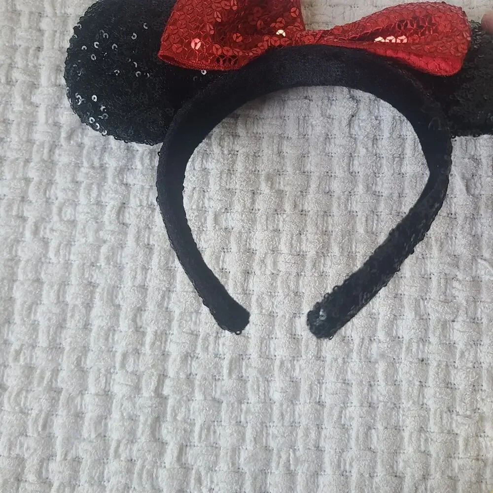 Disney Mini Mouse Ears Headband with Red Bow One Size Fits Most